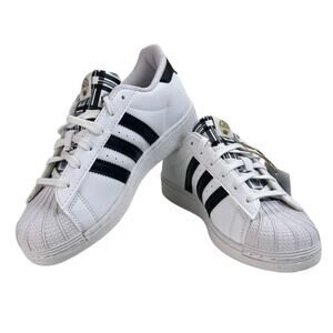 adidas Kids "Graphic Pop" Superstar C White/Black/Gold Size 3 HP3259 New